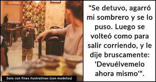 Ella regañó a un niño que le tocó sus pertenencias, pero la madre salió a defenderlo