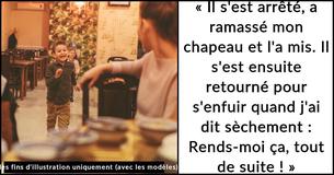 Une femme réprimande un enfant parce qu'il a touché ses affaires et se fait reprendre par la mère de l'enfant