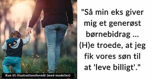 Far er rasende efter at have indset, at hans eks kun bruger en del af børnepengene på sønnen - hun henvender sig til internettet for at få støtte