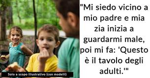 Un ragazzo di 22 anni viene invitato a sedersi insieme ai bambini al picnic di famiglia, prende la quiche che aveva portato e se ne va
