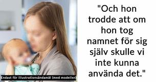 Svåger tar barnets namn, ångrar beslutet efter parets reaktioner