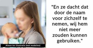 Schoonzus steelt babynaam maar heeft al gauw spijt van de beslissing