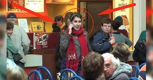 Shopper Stands In Mall Food Court Talking On Cell Phone, Shortly Thereafter Dozens Of Voices Harmonize For Christmas Carol
