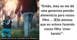 Pai fica assustado ao descobrir que ex está gastando parte da pensão do filho - Ela usa a internet para buscar apoio
