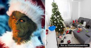Mutter ist wütend, nachdem Grinch bei seinem Besuch für 100 Euro das Haus verwüstet und den Sohn mit Saft bespritzt hat
