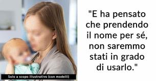 La cognata sceglie il nome del bambino e poi si pente della decisione dopo la reazione della coppia