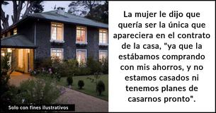 Compró una casa, excluyó a su novio del contrato y él dejó de hablarle