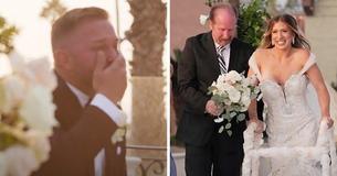 Wheelchair Using Bride Surprises Groom On Wedding Day By Walking To The Altar