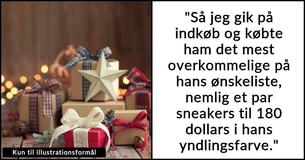 Mand ydmyger offentligt sin kone og siger, at hun ødelagde julen ved at give ham den 'billigste' vare på hans ønskeliste