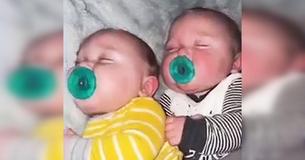Twins Cry In Different Beds, So Mother Let's Inseparable Siblings Sleep Together