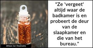 Vrouw plaatst een glitterbom om schoonmoeder ervan te weerhouden in haar slaapkamer rond te neuzen