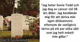 En kvinna skriver sin egen dödsruna innan hon avlider och ger råd till dem hon lämnar efter sig
