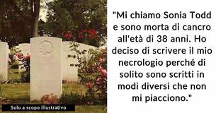 Una donna scrive il proprio necrologio prima di morire, includendo consigli per coloro che sta per lasciare