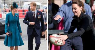 Kate Middleton Shines As Rugby Patron And Gets Tossed Around By Players