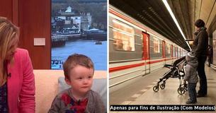 Desconhecido  entrega bilhete para mãe após ver seu filho adormecer no trem