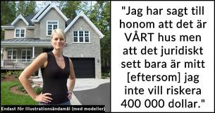 Pojkvännen tjänar minimilön så flickvännen nekar honom att bli delägare i hemmet