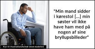 Brud udelukker sin svoger fra bryllup og familiefotos, fordi han sidder i kørestol