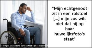 Bruid wil zwager niet op haar bruiloft en familiefoto's omdat hij in een rolstoel zit