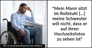 Braut schließt Schwager von ihren Hochzeits- und Familienfotos aus, weil er im Rollstuhl sitzt