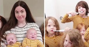 Mutter mit neun Kindern hat alle Hände voll zu tun – sie verlässt sich auf ihre Routine, um alle unter Kontrolle zu halten