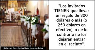 La hermana de una novia se molestó por los "requisitos de asistencia" de la boda: no entra sin un regalo de $300