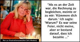 Mann beschuldigt Ehefrau als "verbittert", nachdem sie die Rechnung bei seinem Festessen nicht bezahlt hat