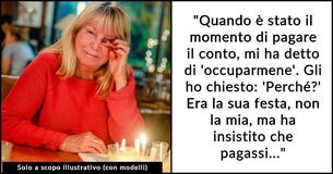 Il marito accusa la moglie di "arrabbiarsi" alla sua cena di festeggiamento dopo che lei non vuole pagare il conto