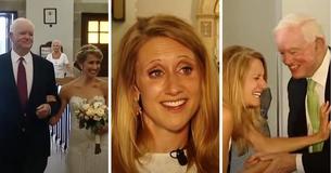 Bride Tears Up While Walking Down The Aisle With Recipient Of Her Late Father's Heart