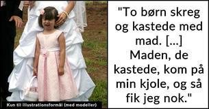 Vrede nygifte sender regning til forældre for at tage deres "urolige" børn med til deres børnefrie bryllup