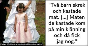 Arga nygifta skickar maträkning till föräldrarna för att de tog med sina "stökiga" barn till sitt barnfria bröllop