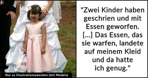Wütendes Brautpaar schickt Essensrechnung an Eltern, die ihre "randalierenden" Kinder zu ihrer kinderfreien Hochzeit mitgebracht haben