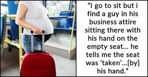 Pregnant Woman Causes Scene On Bus After Man Refuses To Take His Hand Off Empty Seat For Her