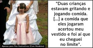 Recém-casados furiosos envia aos pais conta de comida por levarem os seus filhos 'bagunceiros' ao casamento