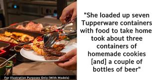 Bride Furious Freeloading Wedding Guest Left A $5 Gift And 'Loaded Up' 10 Containers Of Food