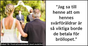 Pappa vägrar att betala för sin dotters bröllop efter att hans familj "uteslutits" från bröllopet