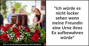 Mann hält Freundin seines Bruders für "unheimlich", weil sie die Asche ihres verstorbenen Mannes aufbewahrt