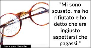 Il padre si rifiuta di pagare gli occhiali rotti della babysitter a causa di un "malinteso"