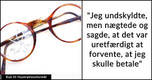 Far nægter at betale for babysitters ødelagte briller på grund af 'misforståelse'