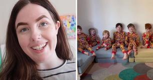 Mother Of Nine Children Under Age Of 10 Has Hands Full When Bedtime Comes