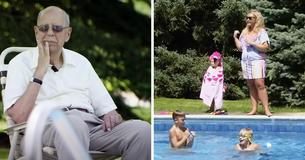 Un vedovo affranto dal dolore installa una piscina per i bambini del quartiere