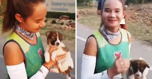 Marathon Runner Rescues Stray Puppy And Carries Him Nineteen Miles To The Finish Line