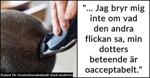 Pappa rakar 16-åriga dotterns huvud som straff för att hon "mobbade" en cancersjuk elev