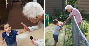 Un niño de 2 años encuentra su "primera mejor amiga" en una vecina de 100 años que echa de menos a su hijo