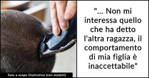 Un papà rade la testa della figlia sedicenne come punizione per aver "bullizzato" una studentessa malata di cancro