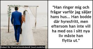 Sonen berättar för föräldrarna att de inte är "tillräckligt bra" för att komma till hans bröllop, så de säljer hans hus