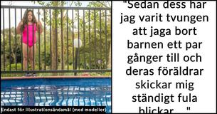Rasande grannar kritiserar en kvinna som inte låter sina barn använda hennes privata pool