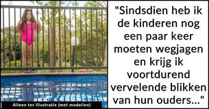 Woedende buren bekritiseren vrouw omdat ze hun kinderen haar privézwembad niet laat gebruiken