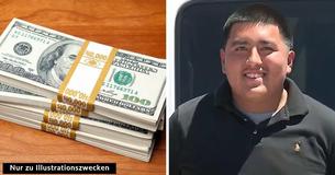 Junger Mann ruft sofort und ohne zu zögern die Polizei an, nachdem er 135.000 Dollar am Geldautomaten gefunden hat