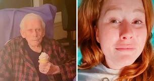 Loving Granddaughter Visits 92-Year-Old Grandpa For Sleepover And Movie Night