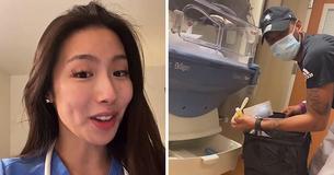 L'infermiera rimprovera il neo-papà per aver rubato i pannolini dall'ospedale dopo che aveva detto che "nessuno se ne accorgerà"